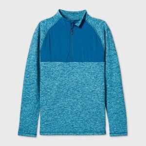 All in Motion Boys' Teal 1/4 Zip Pullover Sweatershirt Sz XS
